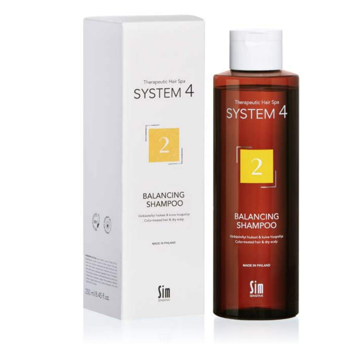 SIM System4 – Balancing Shampoo 2 – Kuiville tai värikäsitellyille hiuksille – 250ml