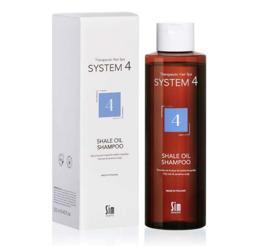SIM System4 – Shale Oil Shampoo 4 – Rasvoittuville hiuksille – 250ml